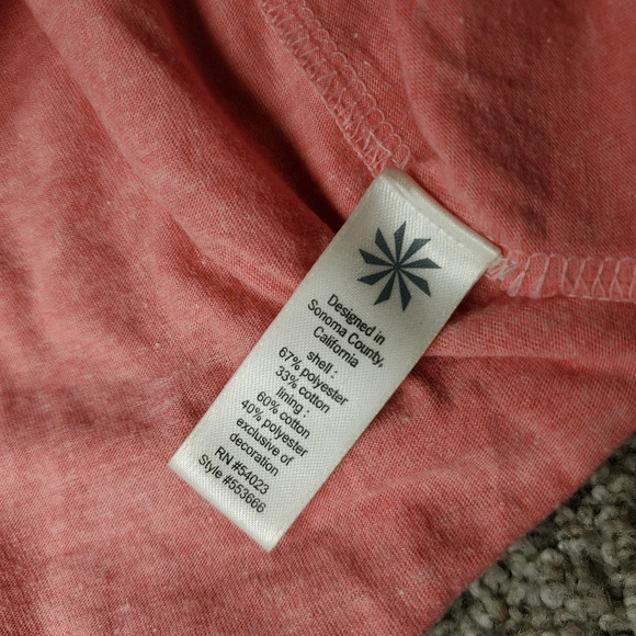 Athleta Crossroads Burnout Skirt Size Small Watermelon Pink Double Layer Ruched - Picture 6 of 16